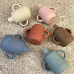 Aiko Silicone Cup With Sippy Lid VARIOUS COLOURS