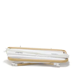 Alfie Bedside Bassinet - White/Natural