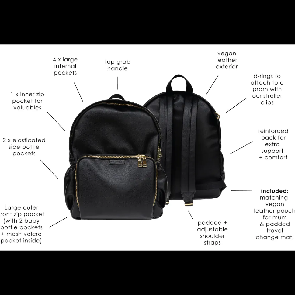 Baby Bag Backpack - Vegan Leather