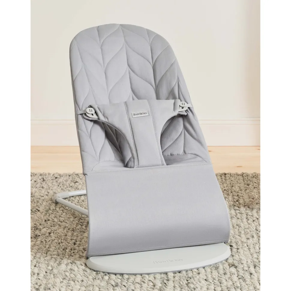 Bouncer Bliss Woven Petal Quilt - Light Grey