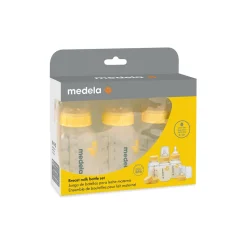 Breastmilk Bottle 150ml with Wide Base Slow Flow Teat - 3 pack