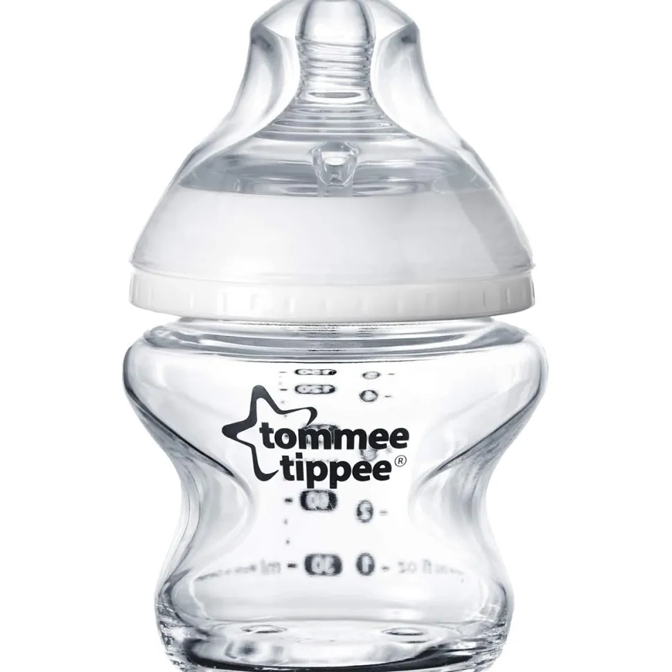 Closer to Nature Glass Bottle with Medium Flow Teat VARIOUS SIZES