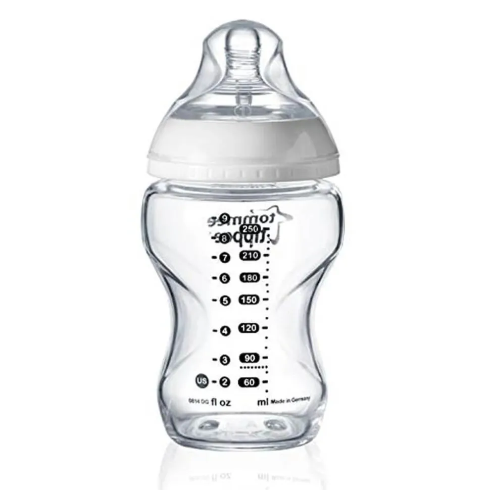 Closer to Nature Glass Bottle with Medium Flow Teat VARIOUS SIZES