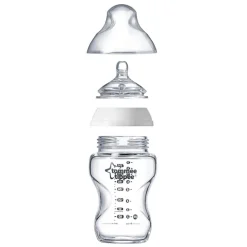 Closer to Nature Glass Bottle with Medium Flow Teat VARIOUS SIZES