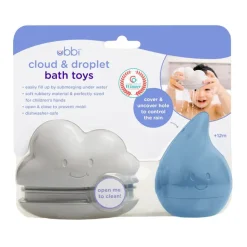 Cloud and Droplet Bath Toys - Cloudy Blue