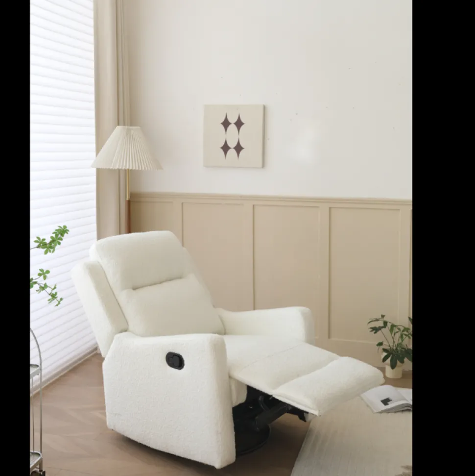COCOON Rio Recliner Glider Chair In Boucle
