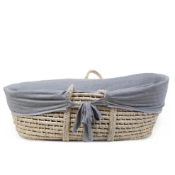 Corn Husk Moses Basket with Insert