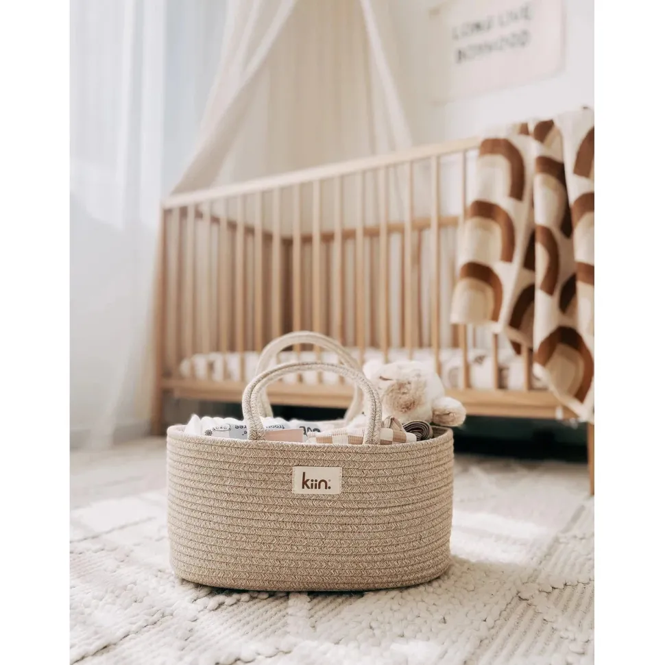 Cotton Rope Nappy Caddy Organiser