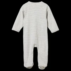 Cotton Stretch and Grow - Grey Marl Stripe