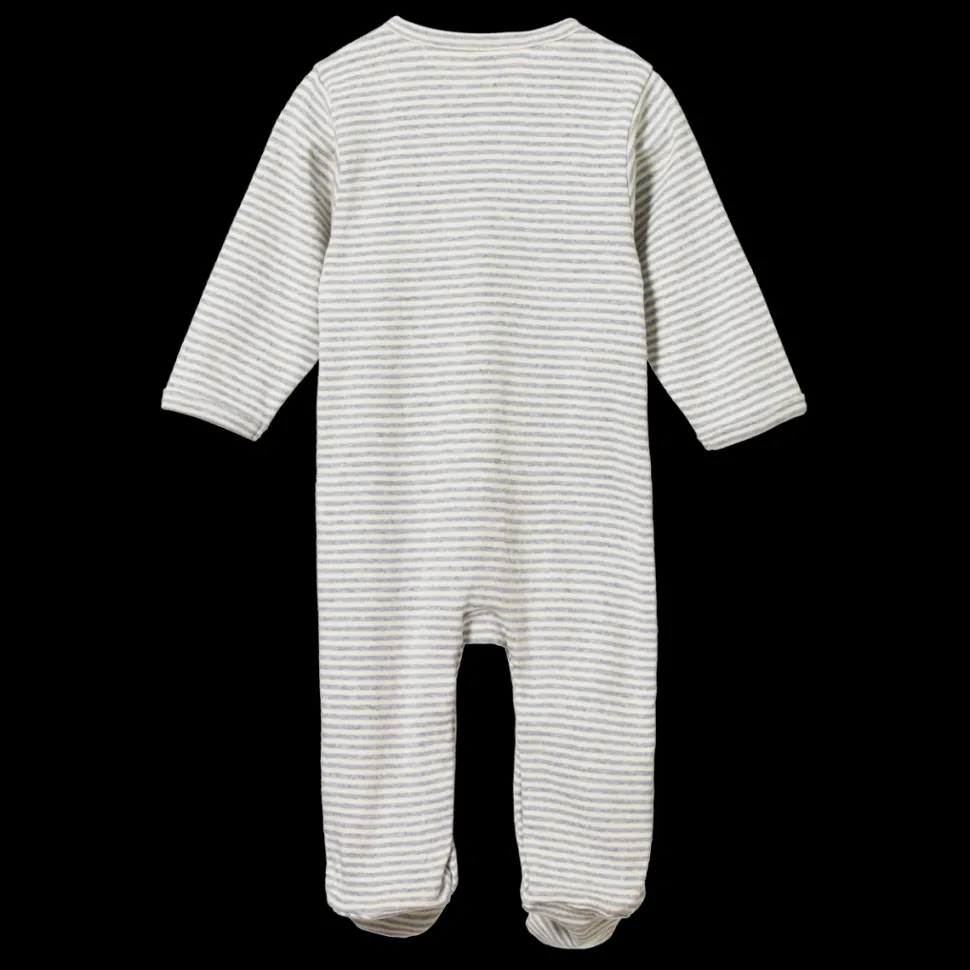 Cotton Stretch and Grow - Grey Marl Stripe