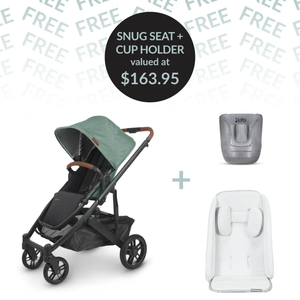 CRUZ V2 + FREE SNUG SEAT + CUP HOLDER - Gwen (Green Melange)