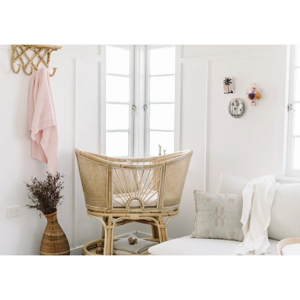 Diamond Knit Baby Blanket - Blush Pink