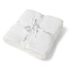 Diamond Knit Organic Baby Blanket - White