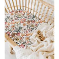 Diamond Knit Organic Baby Blanket - Cream