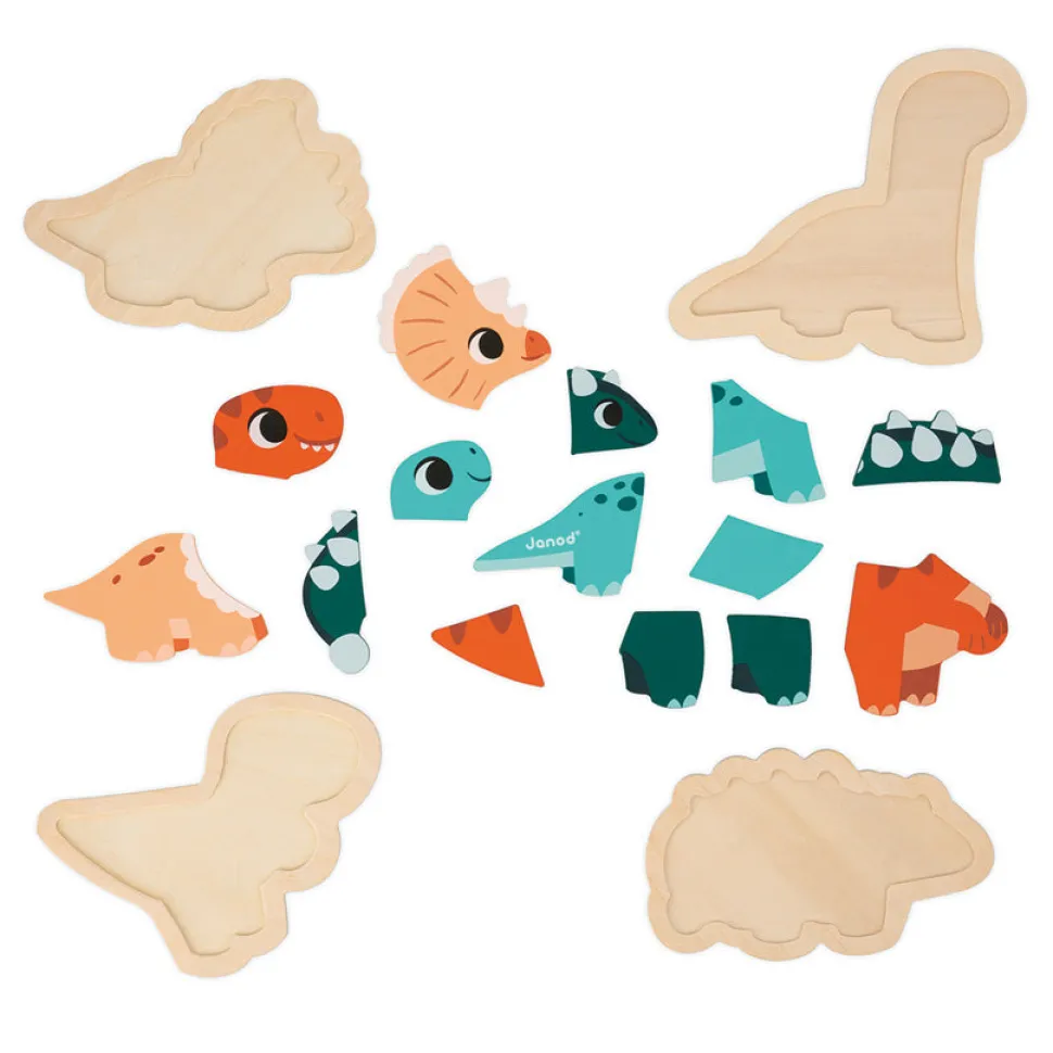 Dino Progressive Wood Puzzle