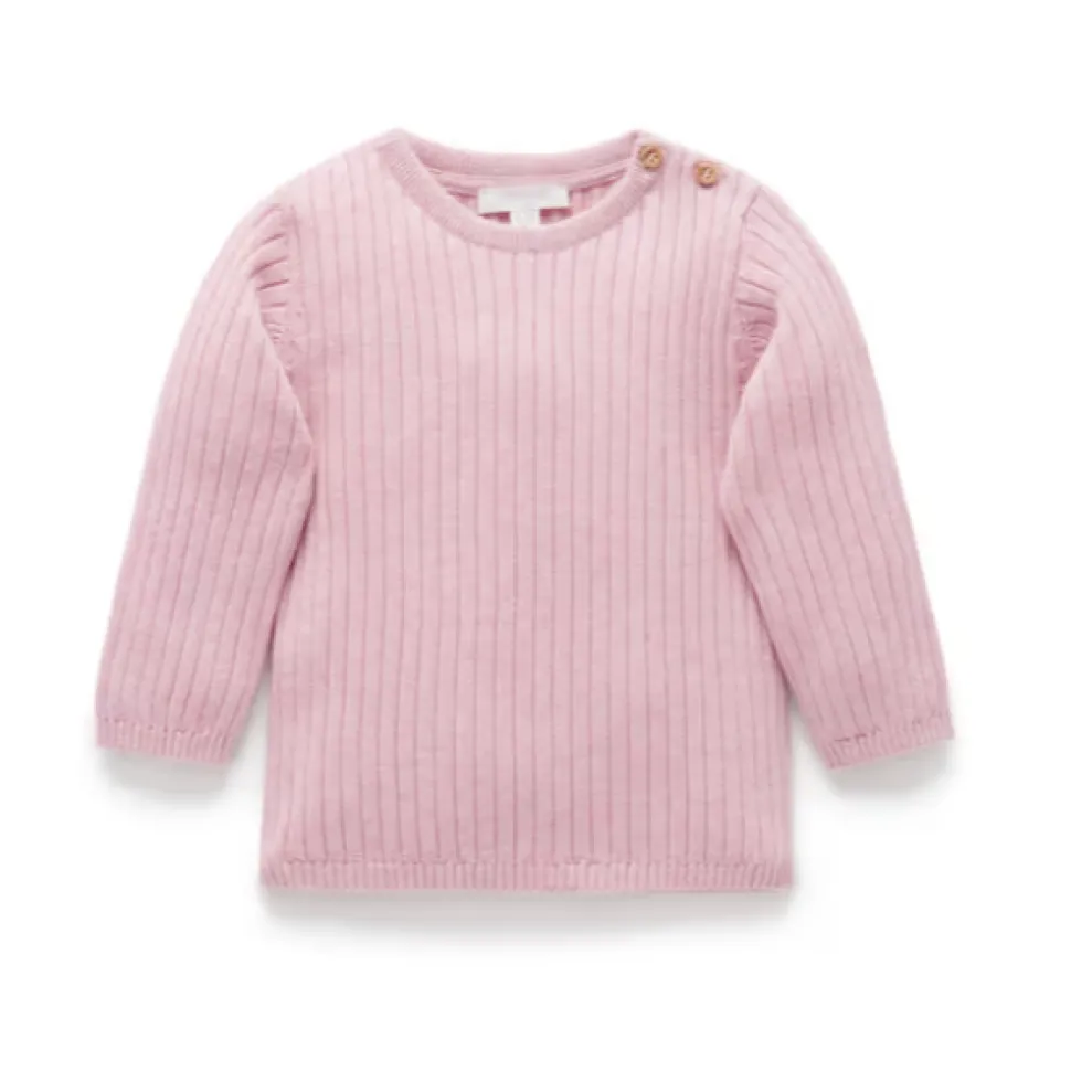 Fine Rib Jumper - Marshmallow Melange