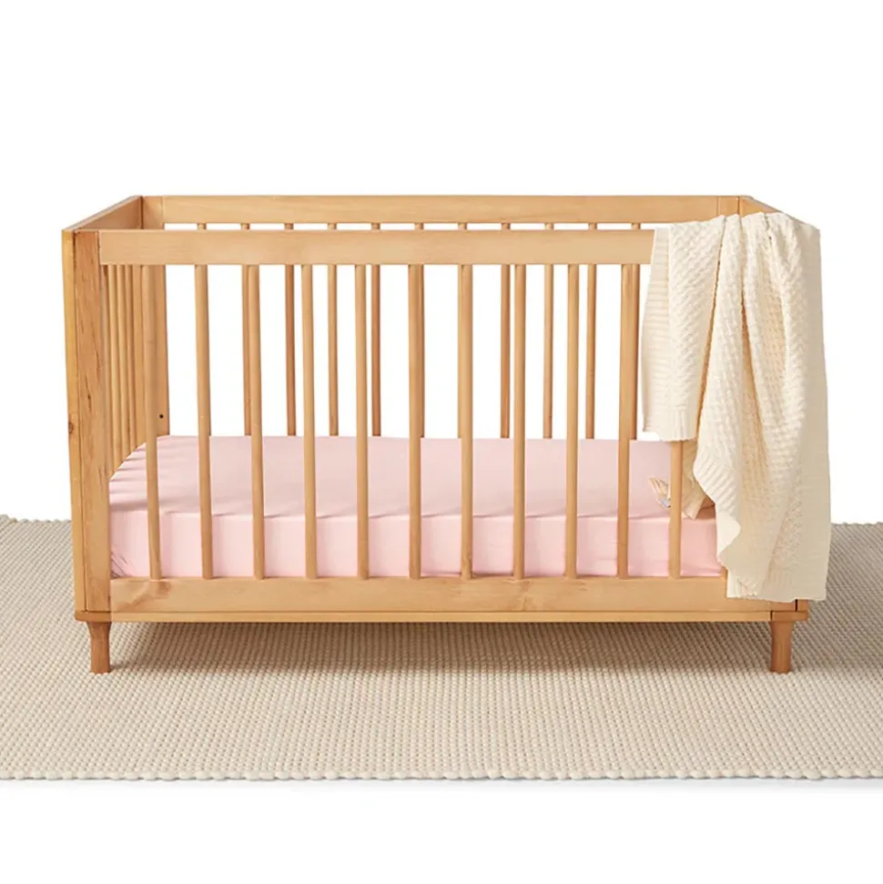 Fitted Cot Sheet - Baby Pink