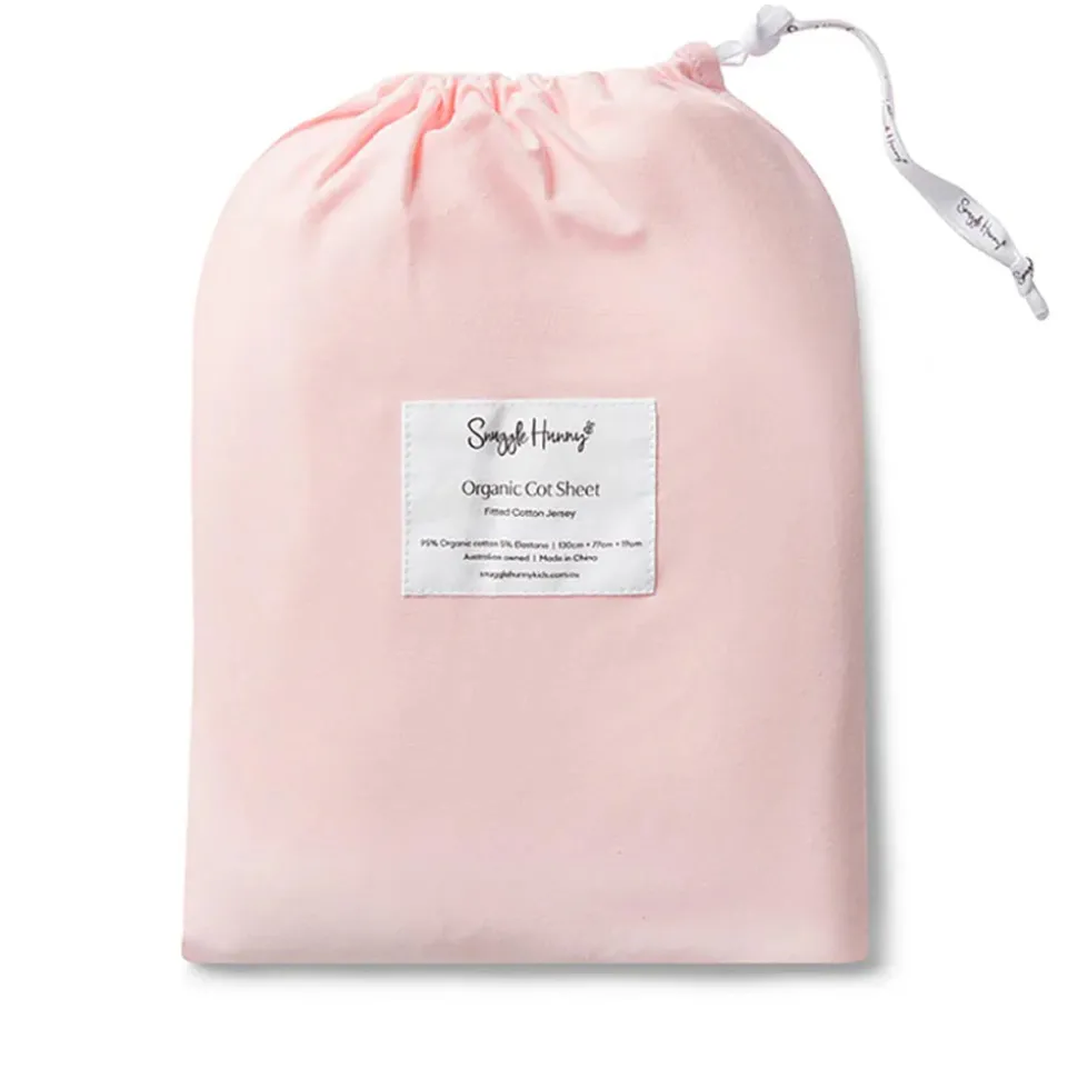 Fitted Cot Sheet - Baby Pink