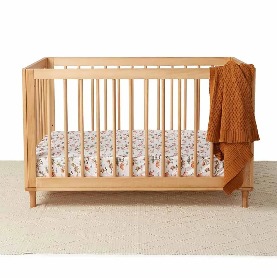 Fitted Cot Sheet - Dino
