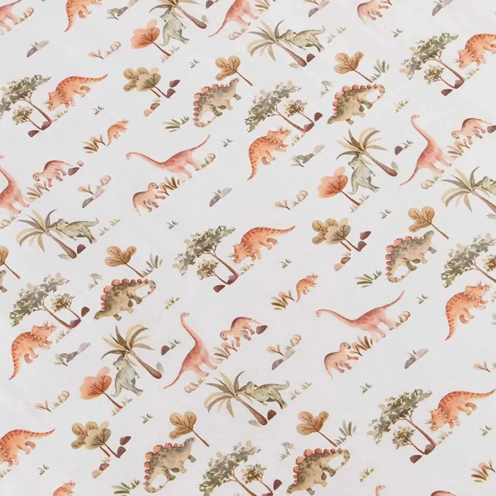 Fitted Cot Sheet - Dino