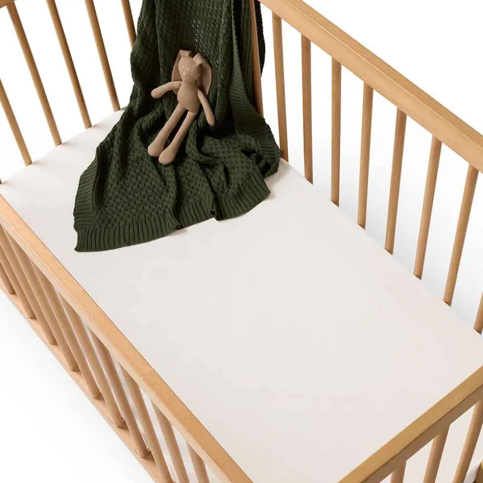 Fitted Cot Sheet - Milk