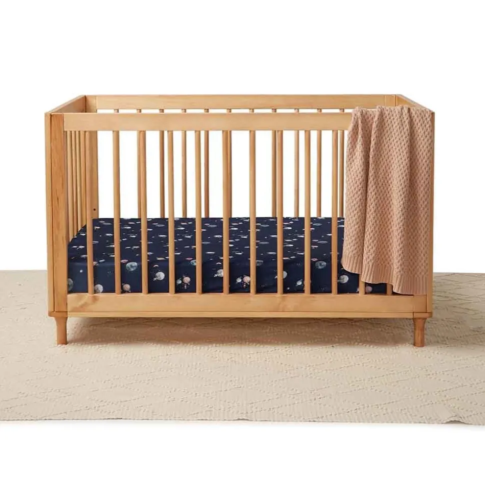 Fitted Cot Sheet - Milky Way