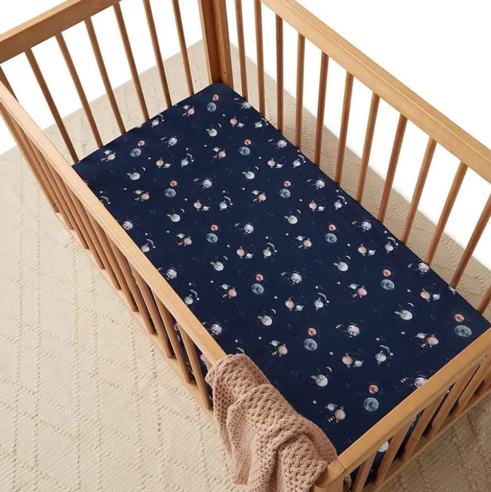 Fitted Cot Sheet - Milky Way
