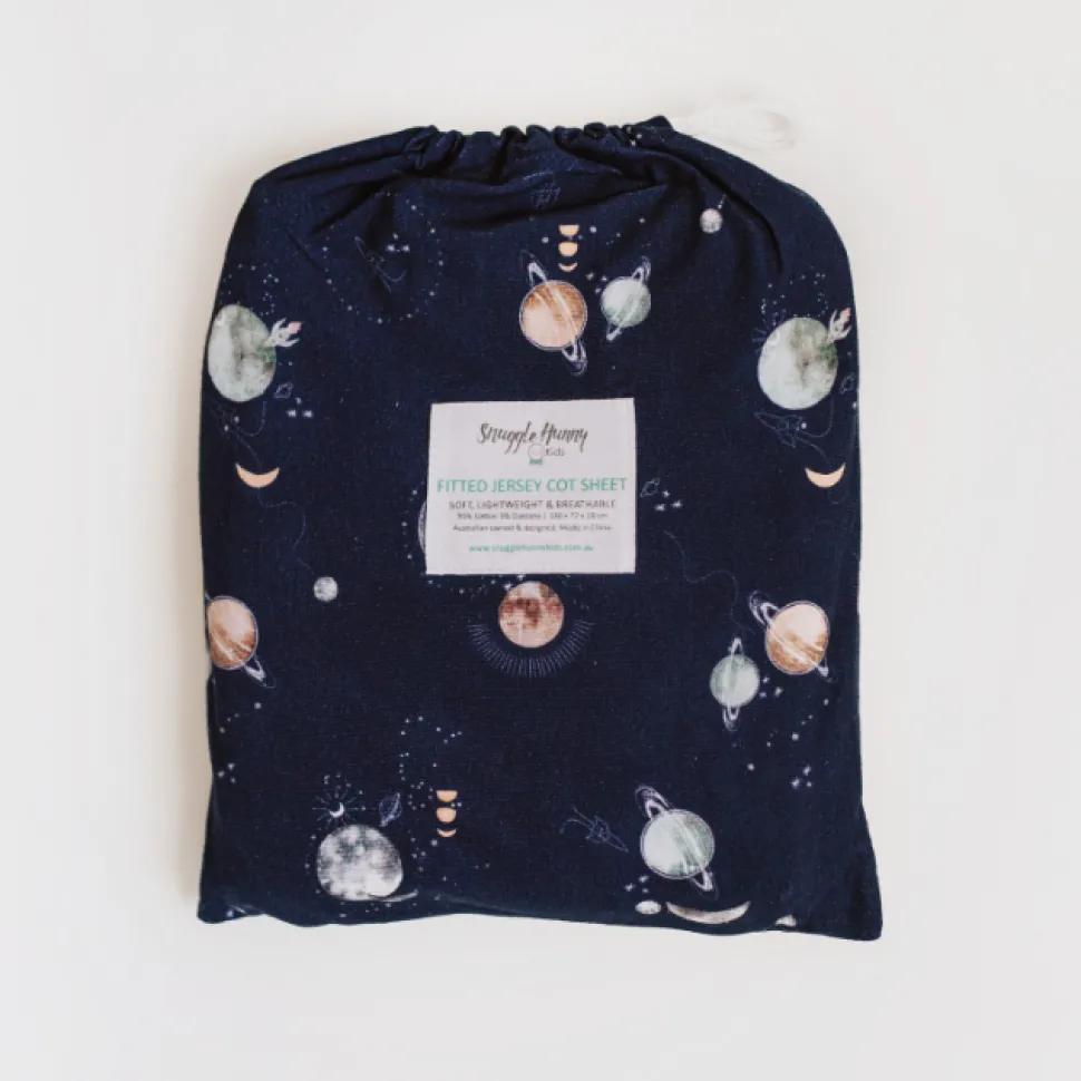 Fitted Cot Sheet - Milky Way