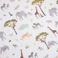 Fitted Cot Sheet - Safari