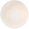Fluffy Round Playmat - Taupe Stripes/ Natural