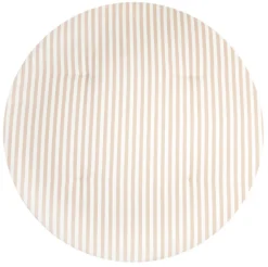 Fluffy Round Playmat - Taupe Stripes/ Natural