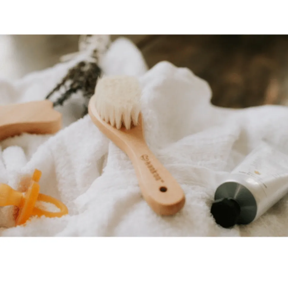 Goats Wool Hair Brush & Comb Set
