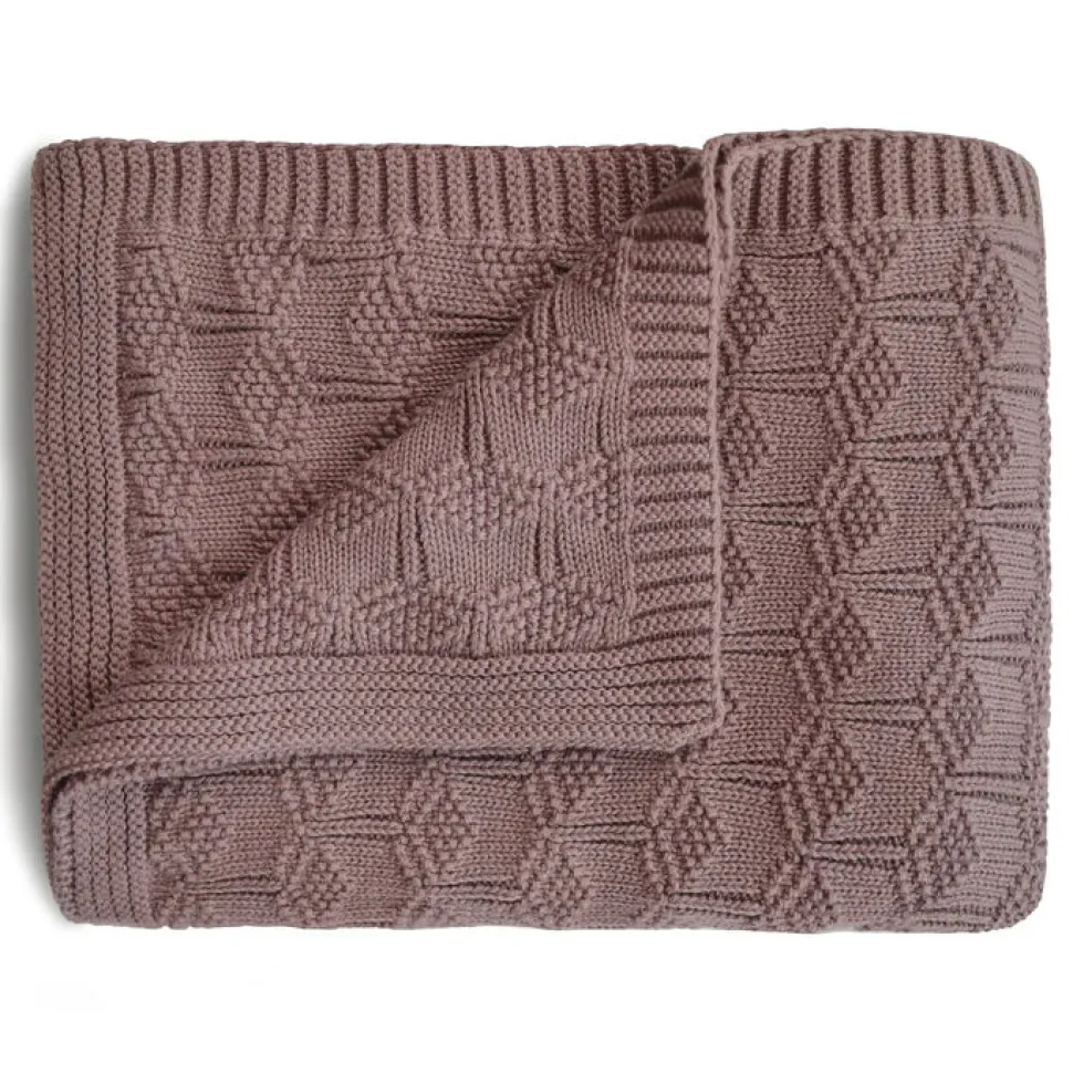 Honeycomb Knitted Baby Blanket VARIOUS COLOURS