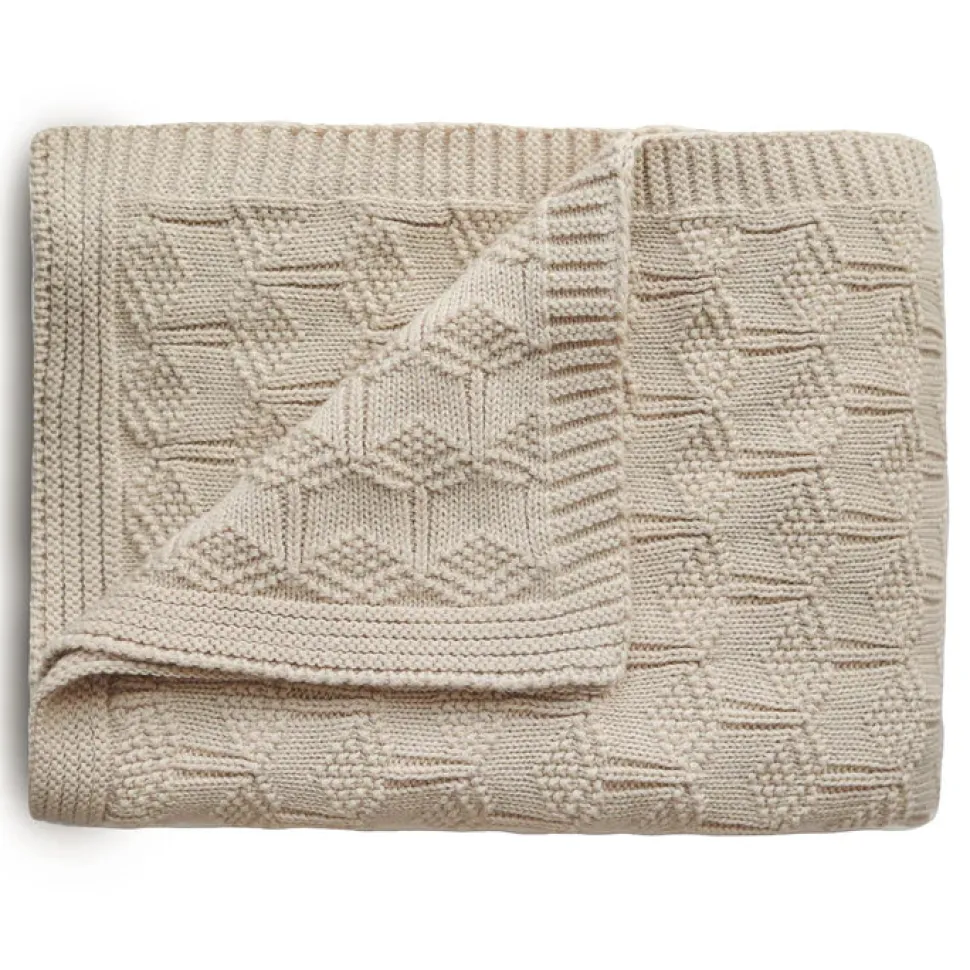 Honeycomb Knitted Baby Blanket VARIOUS COLOURS