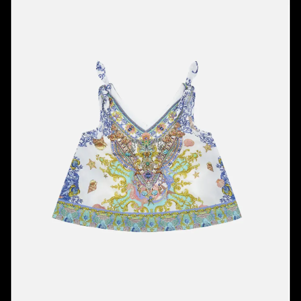 Kids Tie Shoulder Top - Star Of The Sea