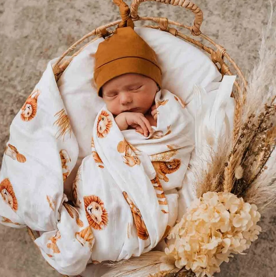 Organic Muslin Wrap - Lion