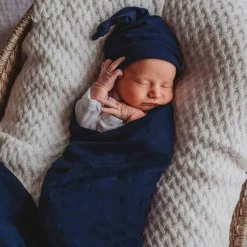 Organic Muslin Wrap - Navy