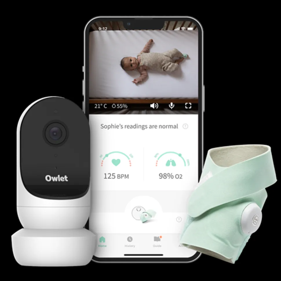 Owlet Monitor Duo 2 - Cam 2 + Smart Sock 3 Mint