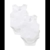 2 pack Rib Bodysuit - White
