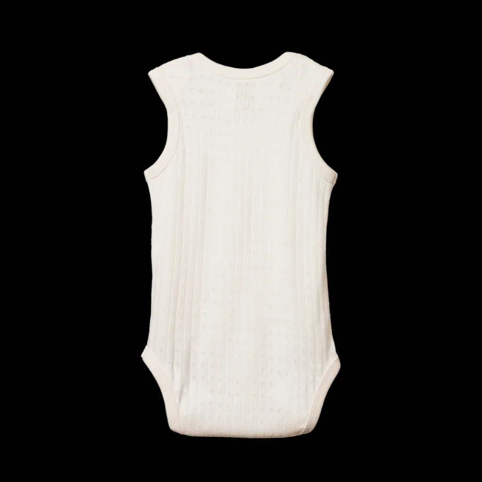 Pointelle Singlet Bodysuit - Natural