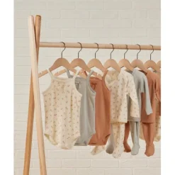 Pointelle Wrap Top + Footed Pant Set - Cloud