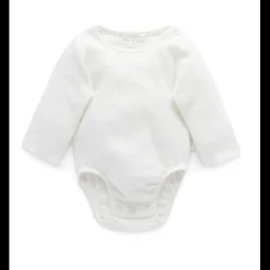 Ribbed Bodysuit Long Sleeve - Vanilla