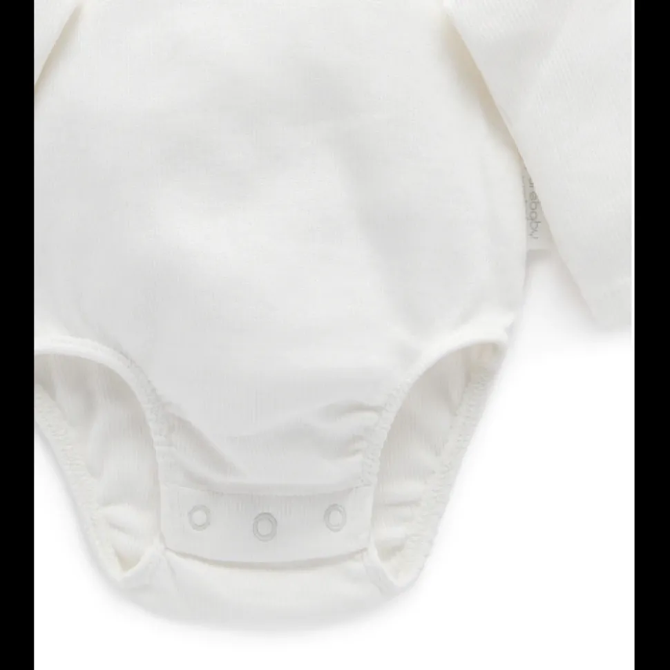 Ribbed Bodysuit Long Sleeve - Vanilla