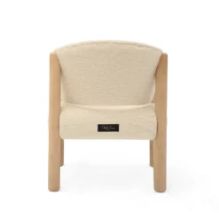 Saba Children's Chair in White Fur
