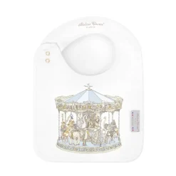 Satin Bib – Carousel Blue