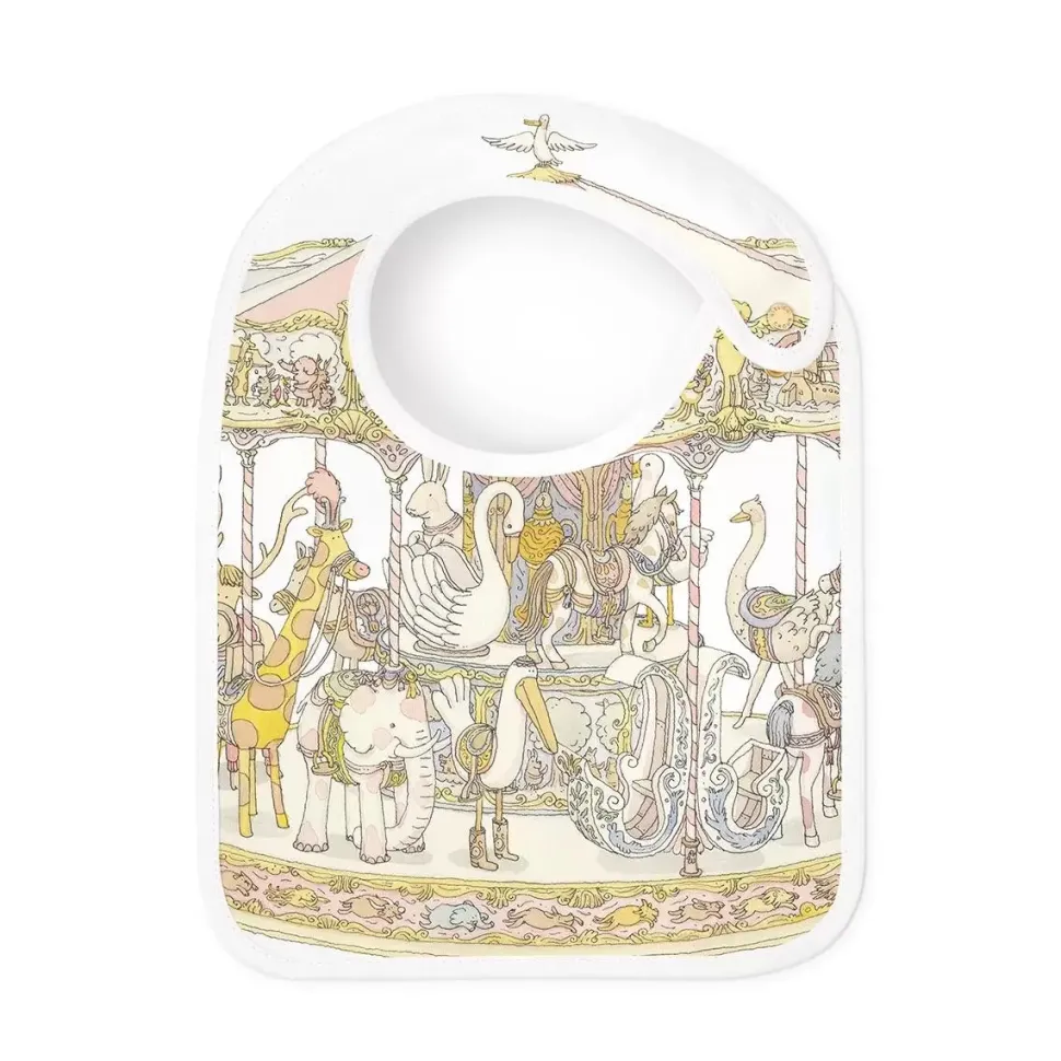 Satin Bib – Carousel Pink