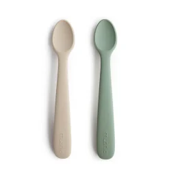 Silicone Feeding Spoon - 2 pack VARIOUS COLOURS