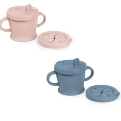 Silicone Sip-N-Snack Cup VARIOUS COLOURS