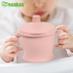 Silicone Sip-N-Snack Cup VARIOUS COLOURS