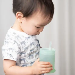 Silicone Training Cup with Lid and Straw